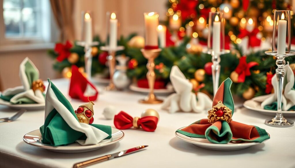 Christmas napkin folding Christmas napkin folding