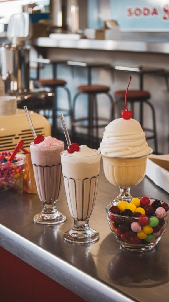 soda fountain milkshakes