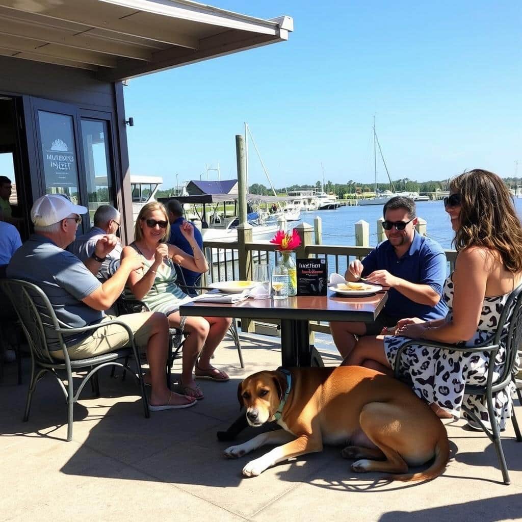 Dog-friendly outdoor dining at a Murrells Inlet SC restaurant