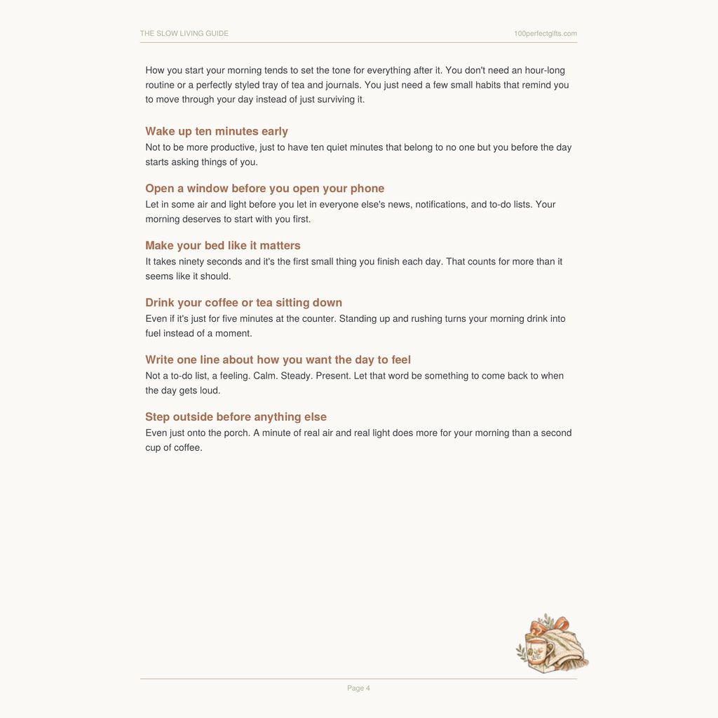 Simple morning routine checklist