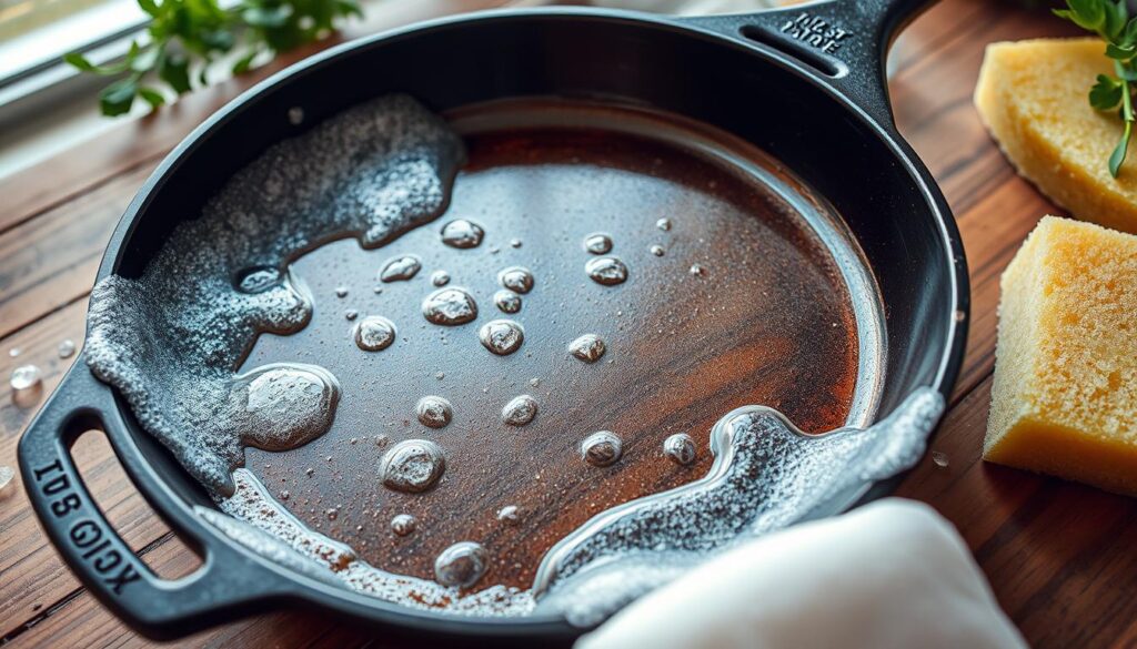 cast-iron skillet cleaning