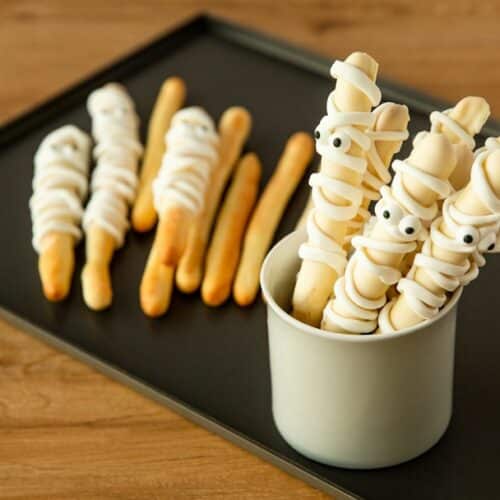 Halloween cookies arranged for a spooky treat tray